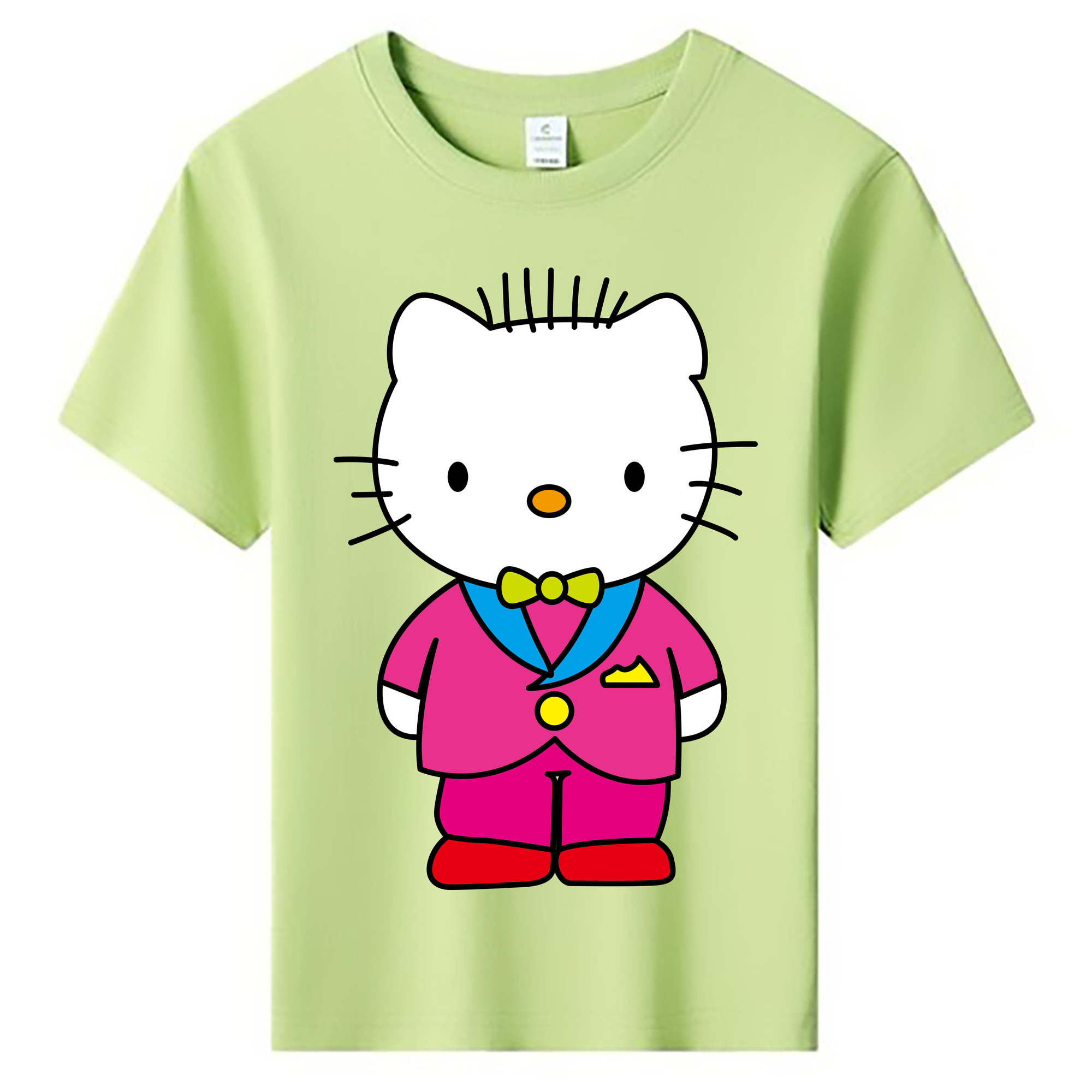 （画像用） Hello Kitty ハローキティ 綿100％キッズTシャツ（フロントプリント）